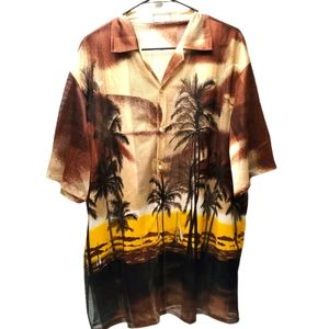 Classic Sport Mens XL Hawaiian Net Tropical Style Shirt